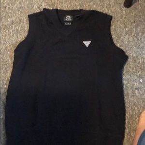 Sleeveless Pima cotton sweater black size M